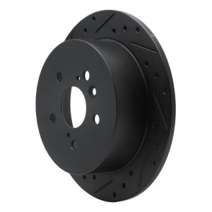 Toyota Venza Brake Rotor (1) - Rear Left - R1 Concepts - Drilled & Slotted - Black - `09-`15 Toyota Venza Brake Rotor (1) - Rear Left - R1 Concepts - Drilled & Slotted - Black - `09-`15